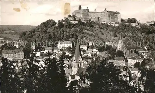 Kulmbach Panorama mit Plassenburg Kat. Kulmbach
