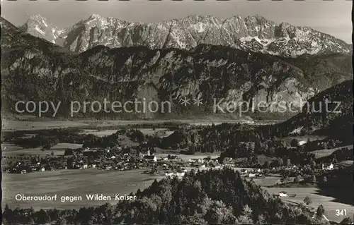 Oberaudorf Panorama mit Wildem Kaiser Kat. Oberaudorf
