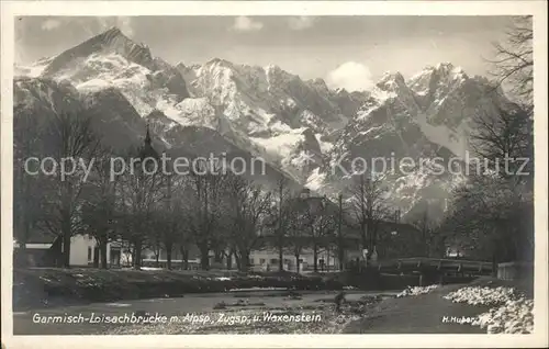 Garmisch Partenkirchen Loisachbruecke Kat. Garmisch Partenkirchen