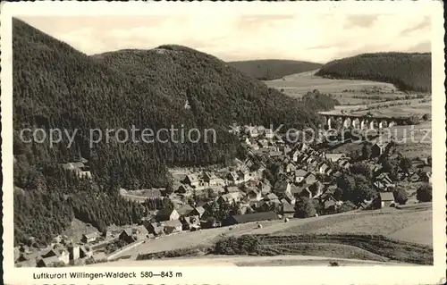 Willingen Sauerland Panorama mit Viadukt / Willingen (Upland) /Waldeck-Frankenberg LKR