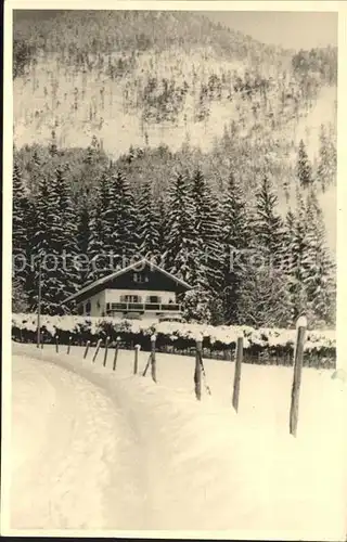 Tegernsee Haus im Schnee Kat. Tegernsee