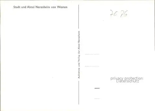 Neresheim Stadt und Abtei von Westen Kat. Neresheim