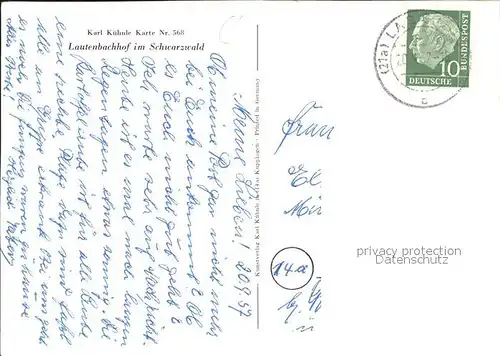 Bad Teinach Zavelstein Lautenbachhof Kuenstlerkarte Kat. Bad Teinach Zavelstein