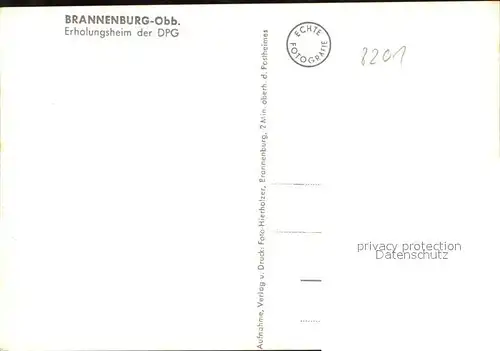 Brannenburg Erholungsheim Der DPG Kuehen Kat. Brannenburg