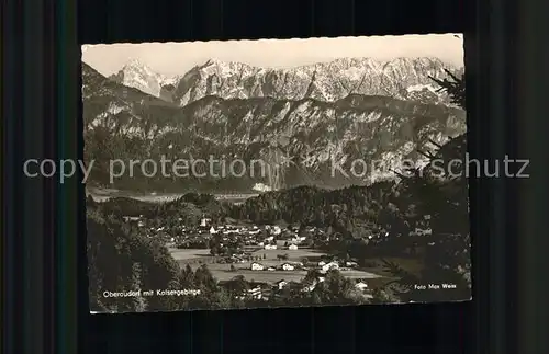 Oberaudorf Panorama mit Kaisergebirge Kat. Oberaudorf