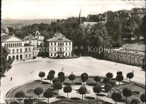 Coburg Schlossplatz mit Landestheater Kat. Coburg