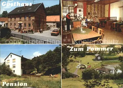 Ellingshausen Hessen Gasthaus Pension Zum Pommer Kat. Knuellwald