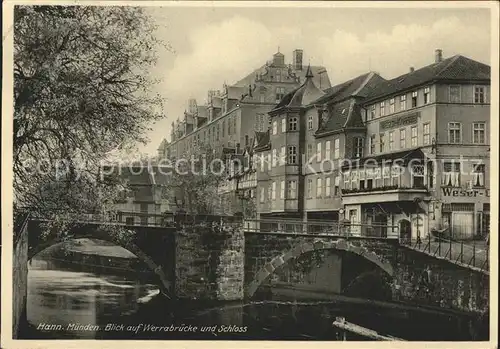 Hann. Muenden Werrabruecke und Schloss Kat. Hann. Muenden