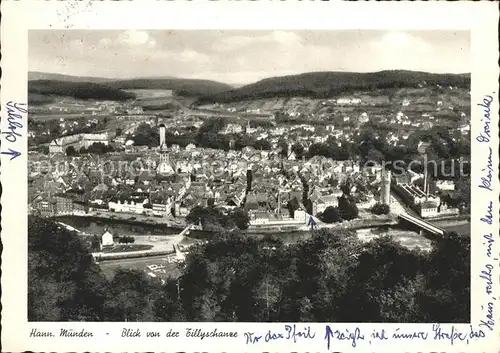 Hann. Muenden Blick vom Tillyschanze Kat. Hann. Muenden