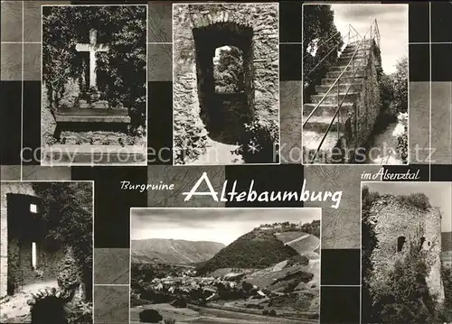 Ebernburg Burgruine Altebaumburg Alsenztal Kat. Bad Muenster am Stein Ebernburg