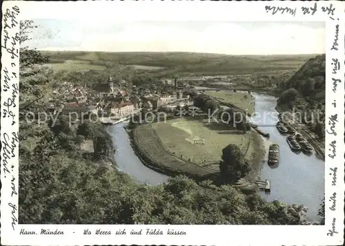 Hann. Muenden Zusammenfluss von Werrer und Fulda Kat. Hann. Muenden