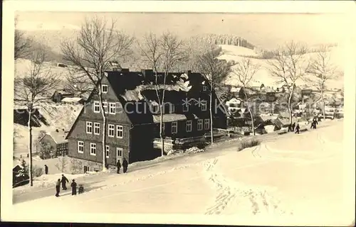 Schwalefeld Pension Berghaus Puettmann im Winter Kat. Willingen (Upland)