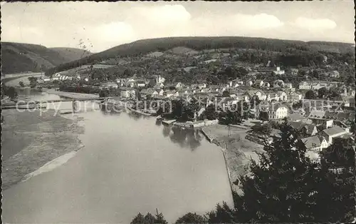 Bad Karlshafen Stadtbild mit Weser Bruecke Solbad Weserbergland Bahnpost Kat. Bad Karlshafen