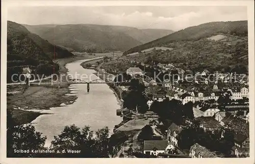 Bad Karlshafen Blick ins Wesertal Solbad Weserbergland Kat. Bad Karlshafen