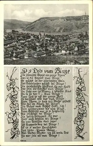 Bingerbrueck Rhein Gesamtansicht mit Nahe Muendung Rheinlied S Lob vun Binge Kat. Bingen am Rhein