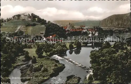 Bad Muenster Stein Ebernburg Ebernburg mit Rotenfels und Nahe Bruecke / Bad Muenster am Stein-Ebernburg /Bad Kreuznach LKR