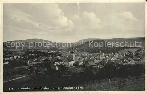 Staudernheim mit Klosterruine Disibodenberg Kat. Staudernheim