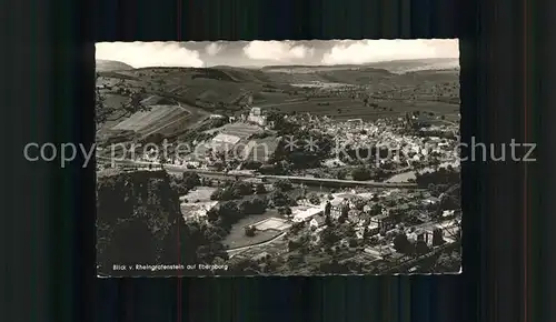 Bad Muenster Stein Ebernburg Blick vom Rheingrafenstein auf Ebersburg / Bad Muenster am Stein-Ebernburg /Bad Kreuznach LKR