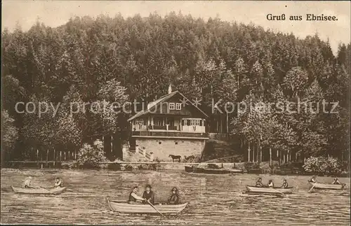 Kaisersbach Welzheim Bootsfahrt auf dem Ebnisee / Kaisersbach /Rems-Murr-Kreis LKR