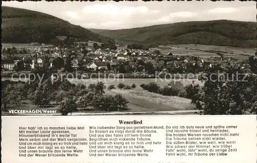 Veckerhagen Panorama Weserlied Kat. Reinhardshagen