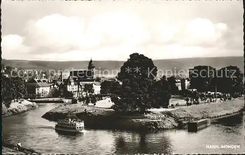 Hann. Muenden Zusammenfluss von Werra und Fulda zur Weser Spruch Kat. Hann. Muenden