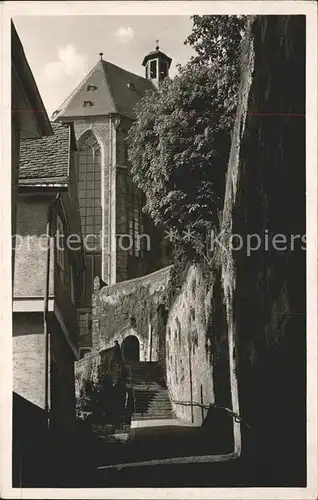 Marburg Lahn Muehltreppe Alte Stadtmauer Universitaetskirche Kat. Marburg