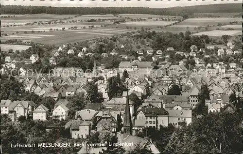 Melsungen Fulda Blick vom Waldhotel Lindenlust Luftkurort / Melsungen /Schwalm-Eder-Kreis LKR