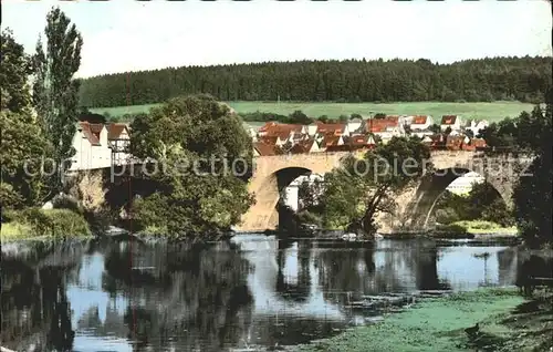 Melsungen Fulda Partie an der Fulda Bartenwetzerbruecke / Melsungen /Schwalm-Eder-Kreis LKR