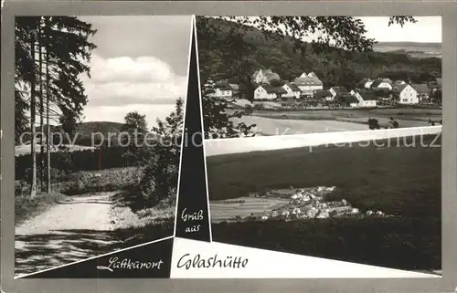 Glashuette Lippe Gesamtansicht Luftkurort Wanderweg Kat. Schieder Schwalenberg