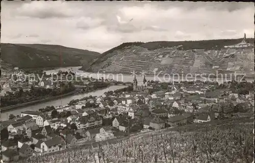 Bingerbrueck Rhein Blick vom Rochusberg auf Bingen und Bingerbruecke Nahemuendung Burg Kat. Bingen am Rhein