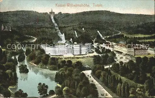 Wilhelmshoehe Kassel Gesamtansicht Bergpark Schloss Herkules Wahrzeichen Kat. Kassel