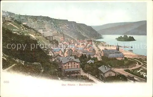Bacharach Rhein Panorama Reichspost Kat. Bacharach