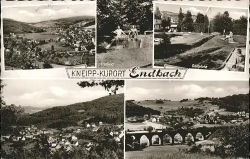 Bad Endbach Panorama Wassertretbad Minigolfplatz Viadukt Kneipp Kurort Kat. Bad Endbach