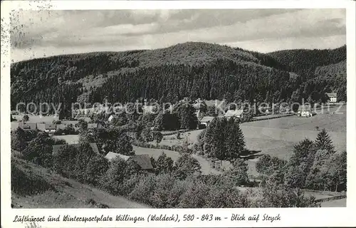 Willingen Sauerland Luftkurort Wintersportplatz Blick auf Stryck / Willingen (Upland) /Waldeck-Frankenberg LKR