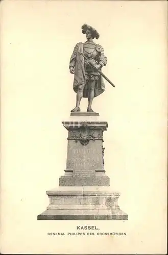 Kassel Denkmal Philipps des Grossmuetigen Statue Kat. Kassel