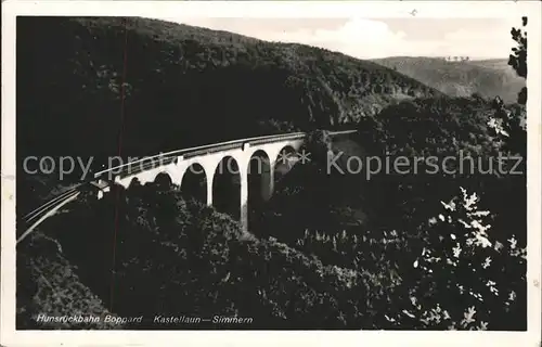 Boppard Rhein Hunsrueckbahn Boppard Kastellaun Simmern Eisenbahnbruecke Kat. Boppard