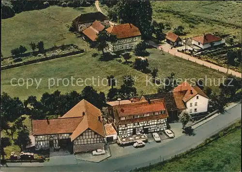 Bergfreiheit Hotel Pension Cafe Zum Urfttal Fliegeraufnahme Kat. Bad Wildungen