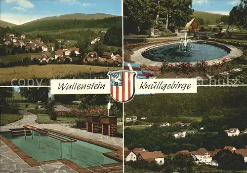 Wallenstein Ortsansicht Wassertreten Park Kleingolf Wappen Kat. Knuellwald