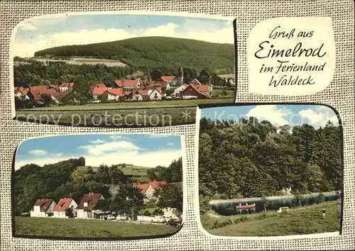 Eimelrod Ortsansicht See Ferienland Waldeck Kat. Willingen (Upland)