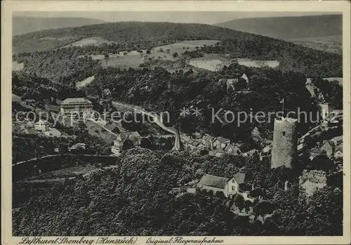 Stromberg Hunsrueck Fliegeraufnahme Burg Luftkurort Kat. Stromberg