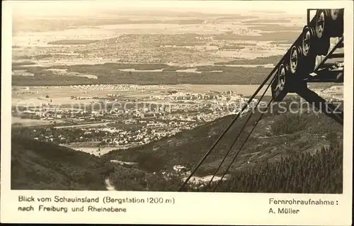 Freiburg Breisgau Blick vom Schauinsland Kat. Freiburg im Breisgau