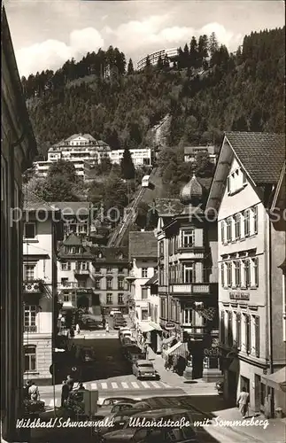 Wildbad Schwarzwald Uhlandstr mit Sommerberg Kat. Bad Wildbad