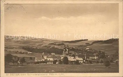 St Peter Schwarzwald Ortsblick Kat. St. Peter