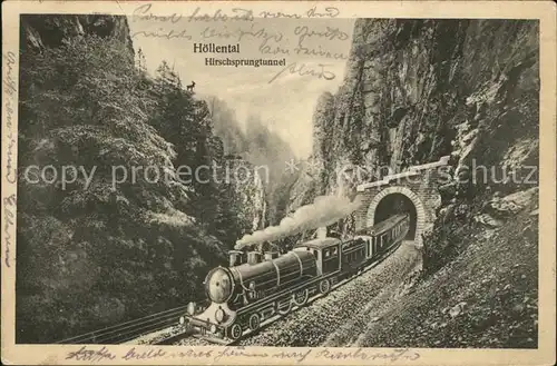 Hoellental Schwarzwald Hirschsprungtunnel Dampflok Kat. Buchenbach