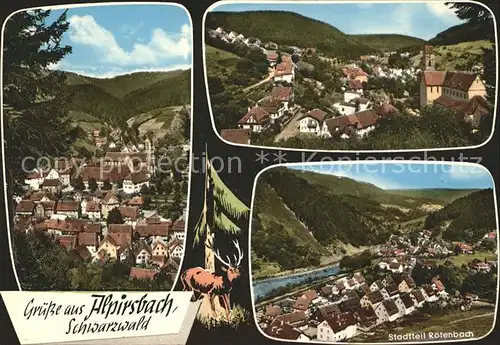 Alpirsbach Panorama mit Stadtteil Roetenbach Kat. Alpirsbach