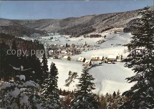 hf35034 Obertal Baiersbronn Winter Panorama Kategorie. Baiersbronn Alte Ansichtskarten