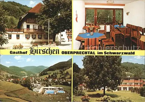 Oberprechtal Gasthof Hirschen Gastraum Schwimmbad Kat. Elzach
