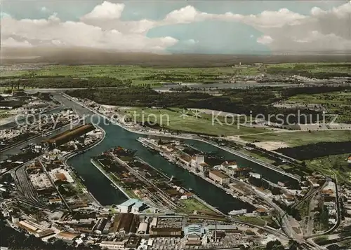 Karlsruhe Rheinhafen Fliegeraufnahme Kat. Karlsruhe