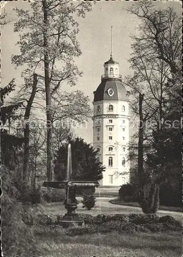 Karlsruhe Schlossgarten mit Schlossturm Kat. Karlsruhe