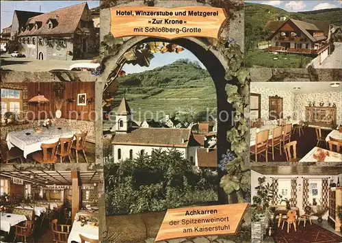 Achkarren Hotel Winzerstube Zur Krone Teilansichten Kirche Kat. Vogtsburg im Kaiserstuhl